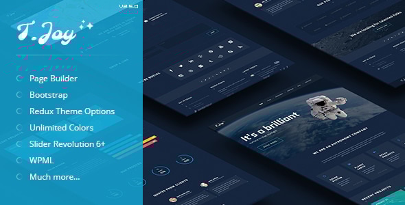 T.Joy v2.5.0 - Astronomy WordPress Theme