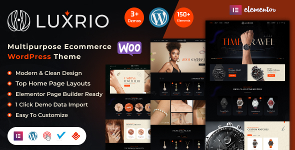 Luxrio v1.0.0 – eCommerce Jewellery WordPress Theme