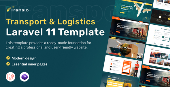 Translo - Transport and Logistics Laravel 11 Template