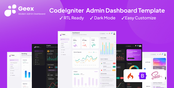 Geex - CodeIgniter Admin & Dashboard Template