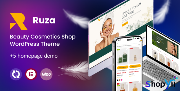 Ruza v1.0.5 - Beauty Cosmetics Shop WordPress Theme