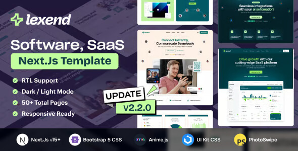 Lexend v2.1.0 - Software, SaaS & Startup NextJs Template