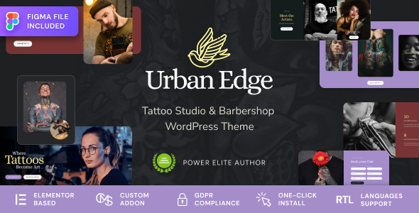 Urban Edge v1.0.1 - Barbershop & Tattoo Studio WordPress Theme
