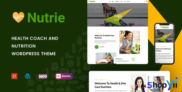 Nutrie v1.0.9 - Health Coach and Nutrition WordPress Theme