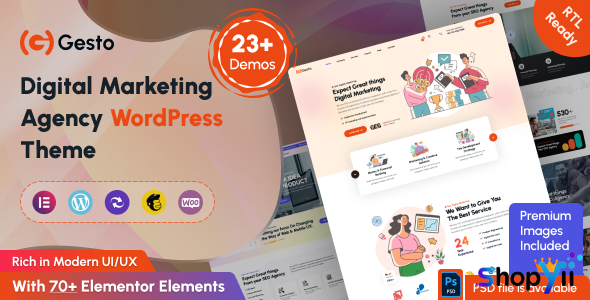 Gesto v1.0.5 - Digital Marketing Agency WordPress Theme