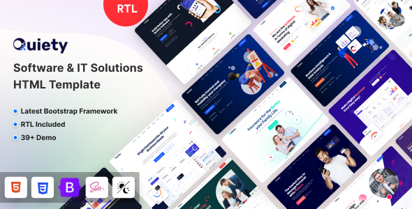 Quiety v7.6.0 – Software & IT Solutions HTML Template