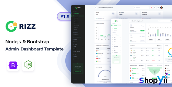 Rizz - Nodejs Admin & Dashboard Template