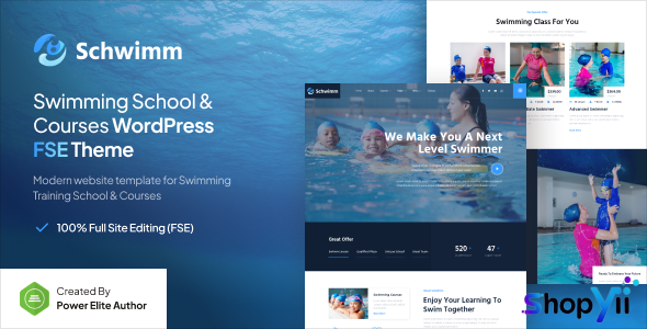 Schwimm v1.0 – Swimming School & Course FSE WordPress Theme
