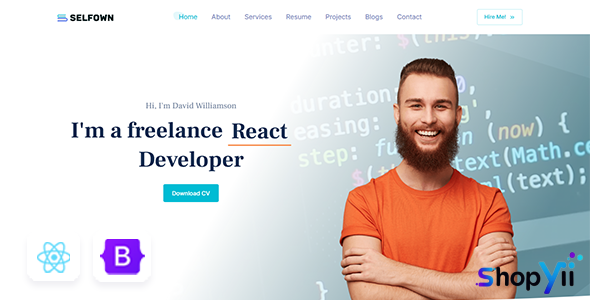 Selfown - React Personal Portfolio Template