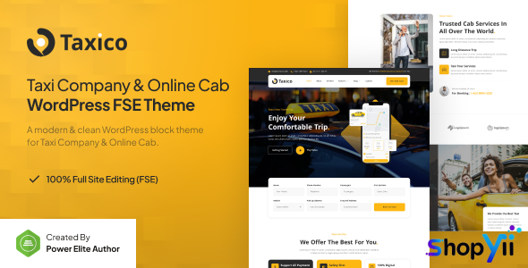 Taxico v1.0 – Taxi Company & Online Cab Service FSE WordPress Theme