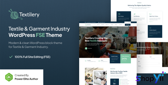 Textilery v1.0.0 – Textile & Garment Industry FSE WordPress Theme
