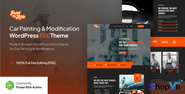 PaintMyRide v1.0.0 – Car Painting & Modification FSE WordPress Theme