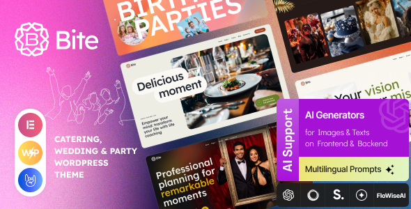 Bite v1.0 - Catering, Wedding & Party WordPress Theme
