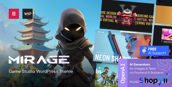 Mirage v1.0- Game Studio WordPress Theme