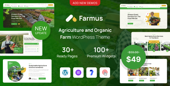 Farmus v1.0.1 - Agriculture and Organic Farm WordPress Theme