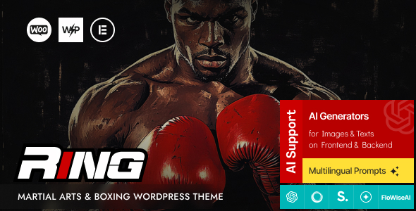 Ring v1.0 - Martial Arts & Boxing WordPress Theme