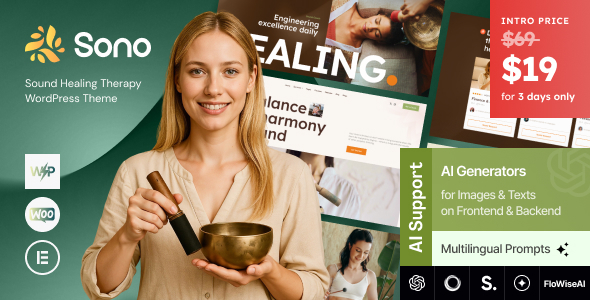 Sono v1.0 - Sound Healing Therapy WordPress Theme