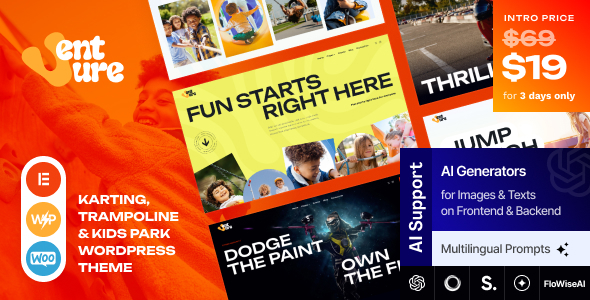 Venture v1.0 - Karting, Trampoline & Kids Park WordPress Theme