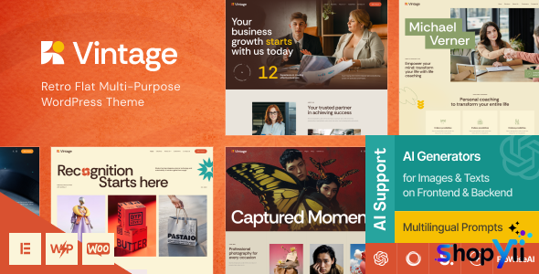 Vintage v1.0 - Retro Flat Multi-Purpose WordPress Theme