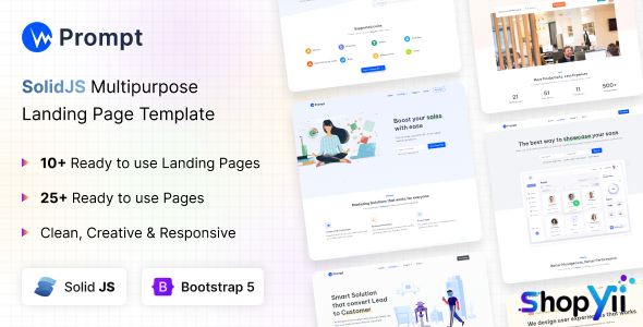 Prompt - Modern & Multipurpose SolidJs Template