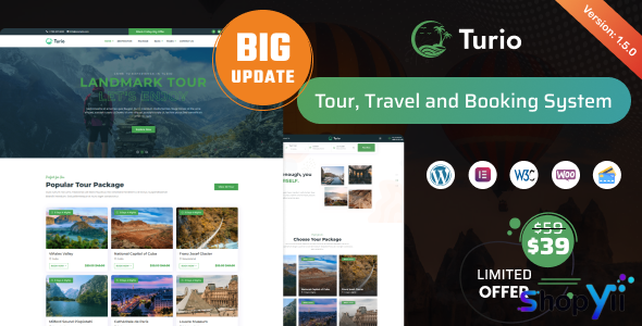 Turio v1.5.0 - Tour and Travel WordPress Theme Tourism Agency
