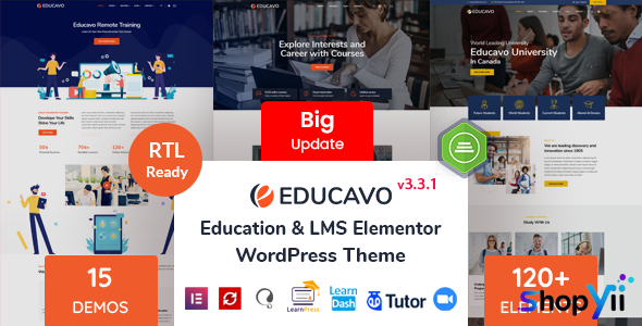 Educavo v3.3.1 - Online Courses & Education WordPress Theme