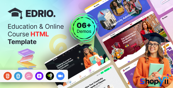 Edrio - Education & Online Courses HTML Template