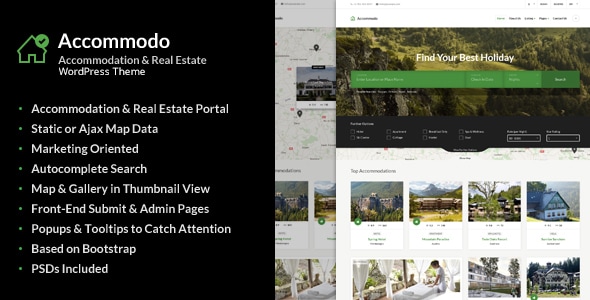 Accommodo v1.2 - Accommodation Travel WordPress Theme