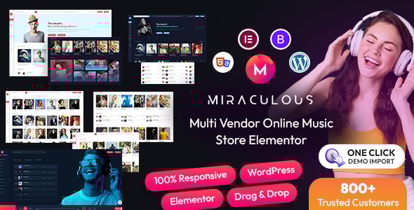 Miraculous v2.0.8 - Online Music Store WordPress Theme