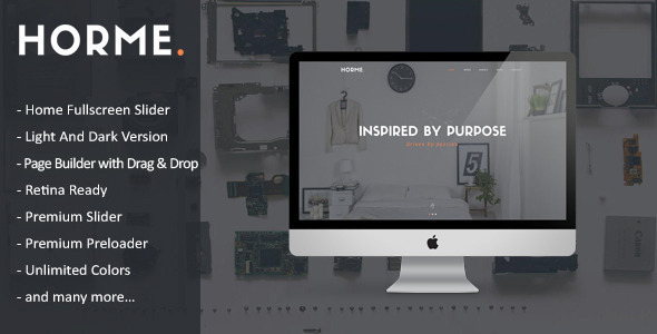 Horme v1.0 - Clean One Page WordPress Theme