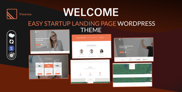 Vanessa v1.0.8 - Easy Startup Landing Page WP Theme