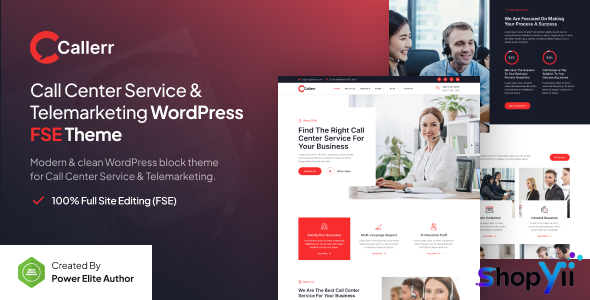 Callerr v1.0.1 – Call Center Service & Telemarketing FSE WordPress Theme