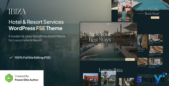 Ibiza v1.0.1 – Luxury Hotel & Resort FSE WordPress Theme