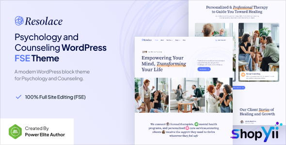 Resolace v1.0.1 – Psychology & Counseling FSE WordPress Theme
