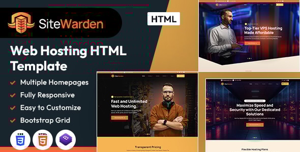 SiteWarden - Web Hosting HTML Template