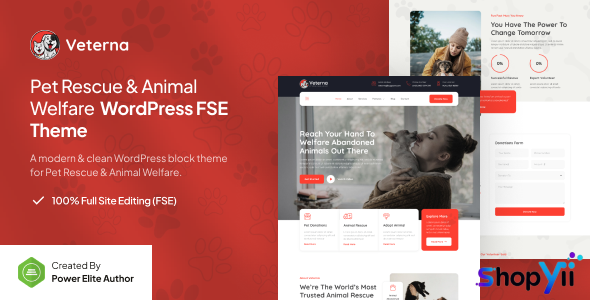Veterna v1.0.1 - Pet Rescue & Animal Welfare FSE WordPress Theme